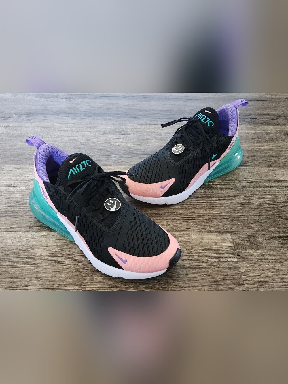*XCELLENT* Nike Airmax Air Max 270 Sz 8.5 Have A Nike Day Black Pink Blue Purple